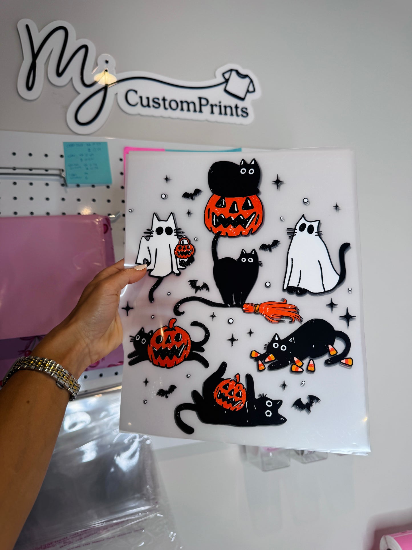 Kitty Pumpkins Ghost - Full Color