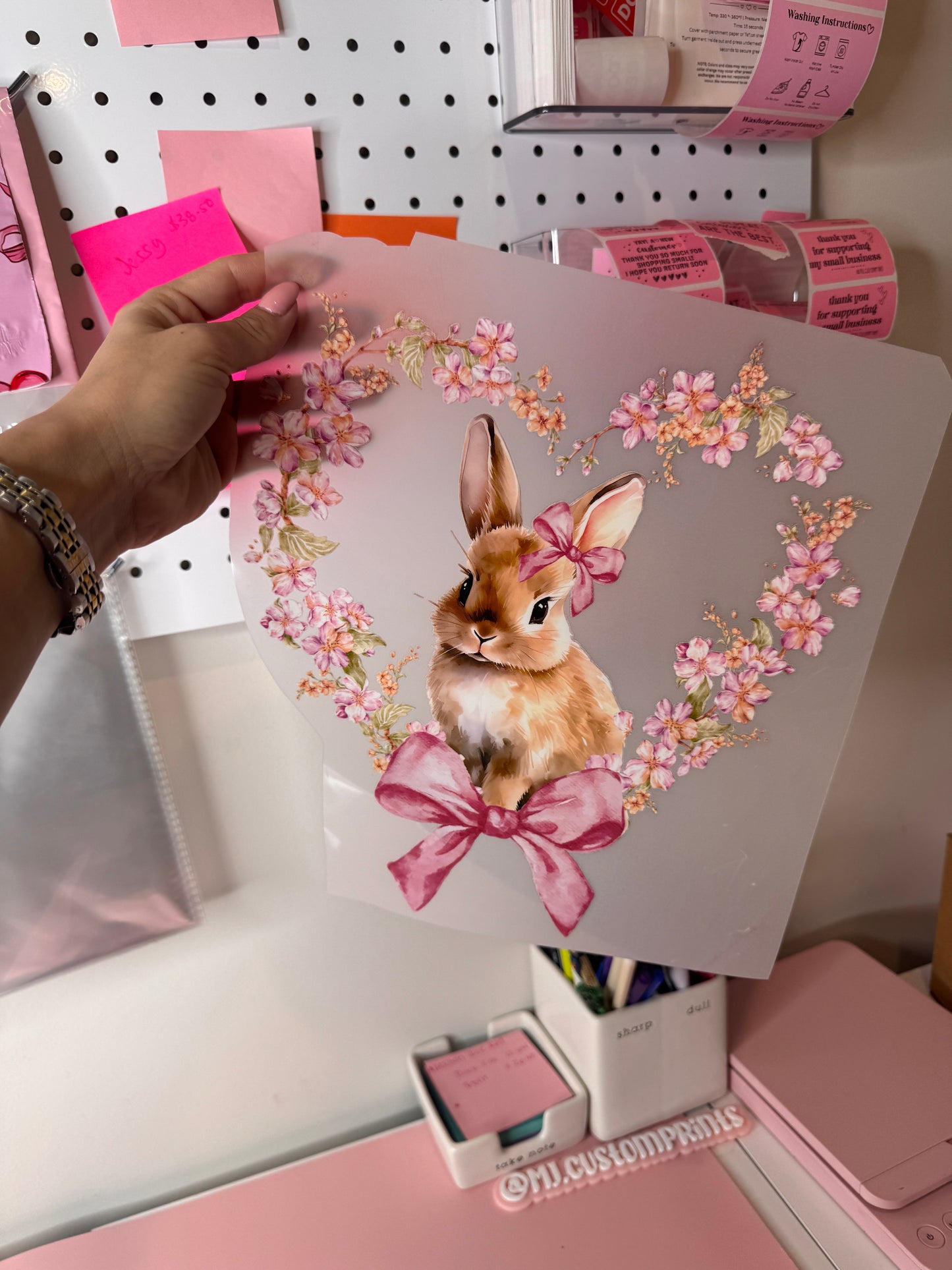Coquette Heart Bunny - Clear Film