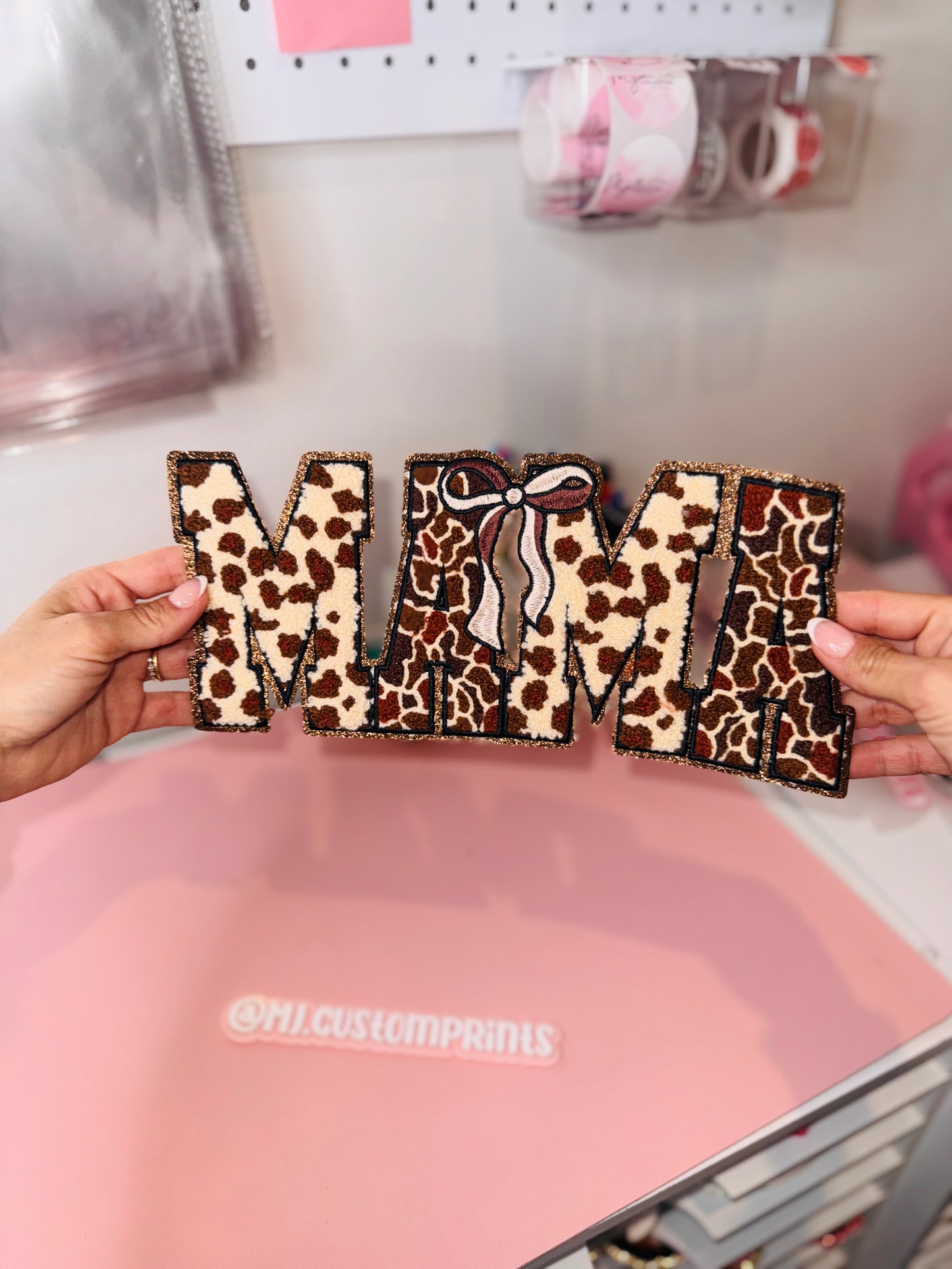 Brown Mama Animal Prints - Chenille Patch