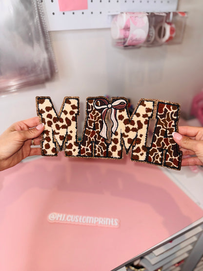 Brown Mama Animal Prints - Chenille Patch