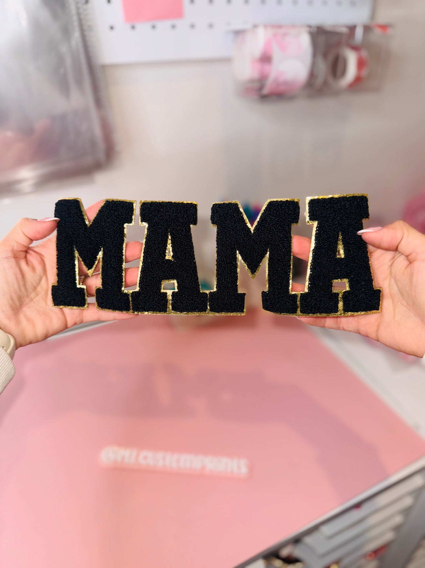 Black & Gold Mama - Chenille Patch