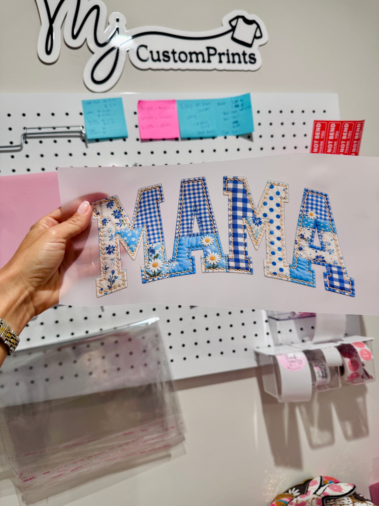 Blue Mama Faux Patches