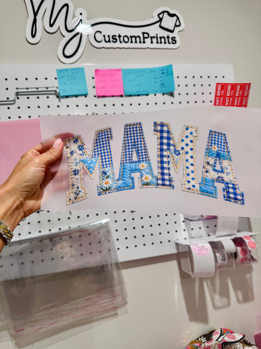 Blue Mama Faux Patches