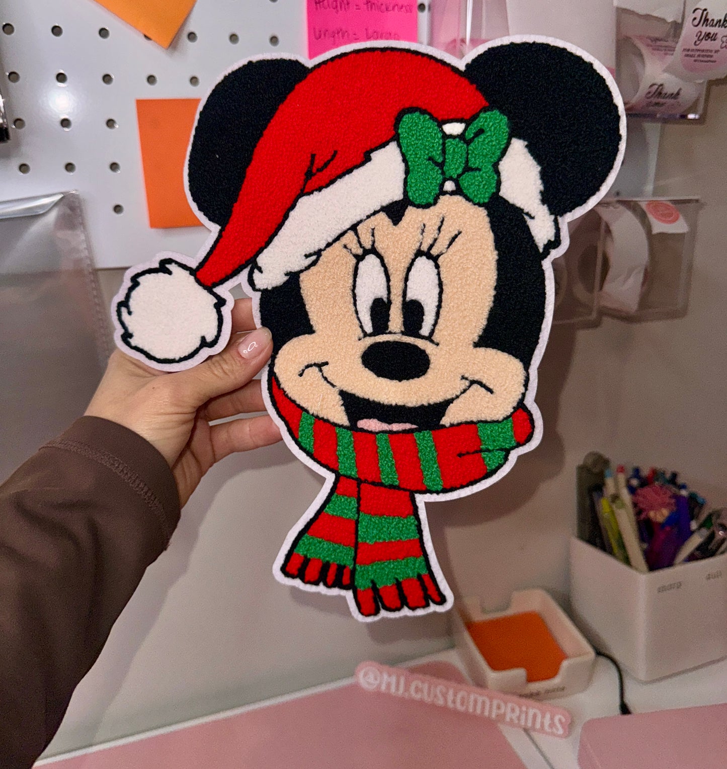 Christmas Minnie - Embroidered Patch