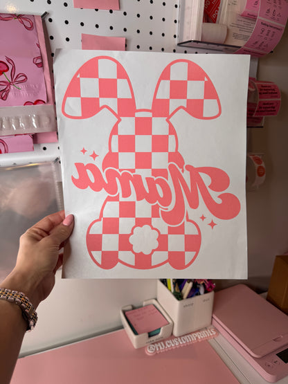 Mama Checkered Bunny - Single Color