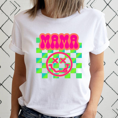 Mama Neon Checkered - DTF