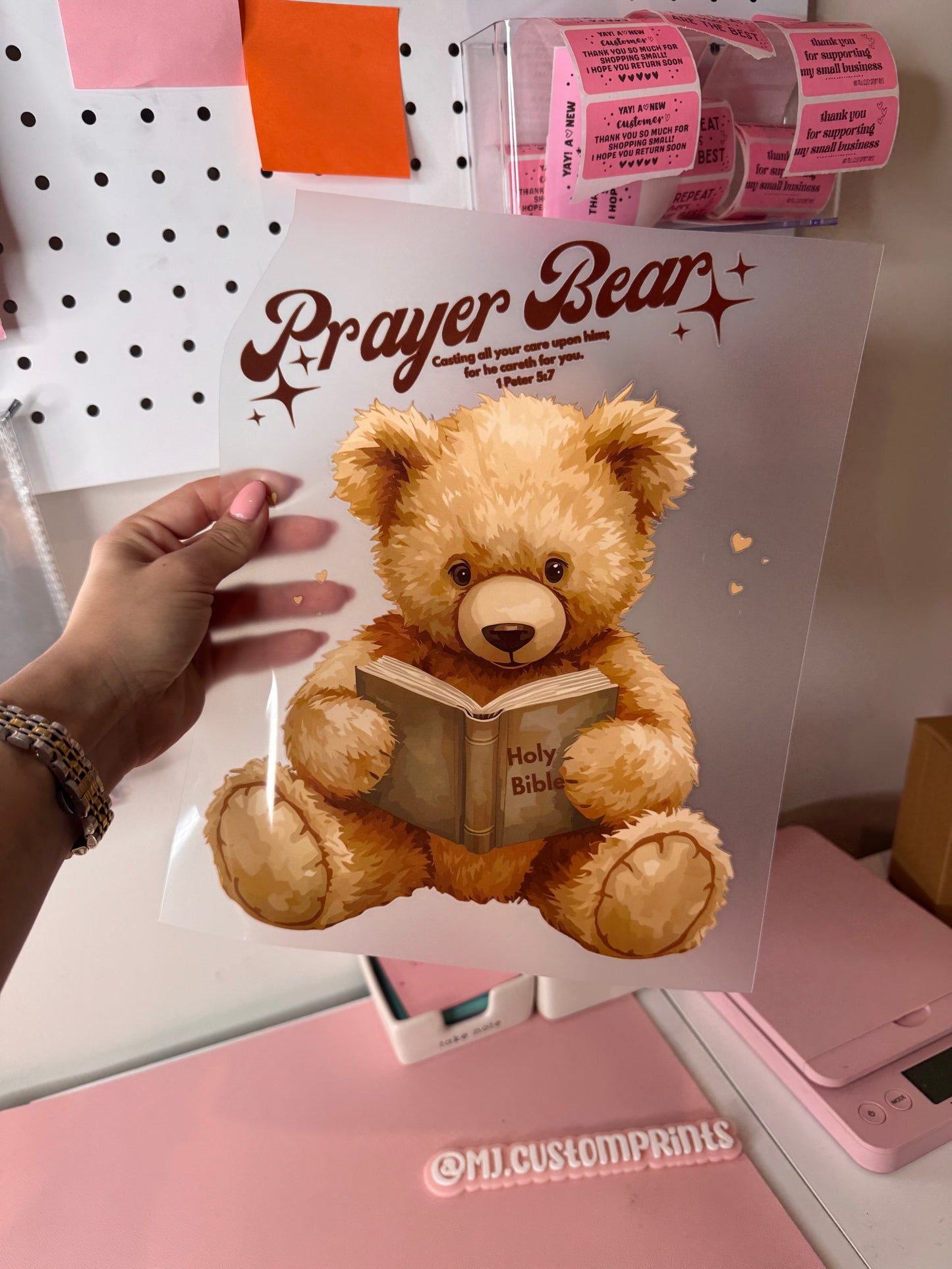 Prayer Bear - Clear Film