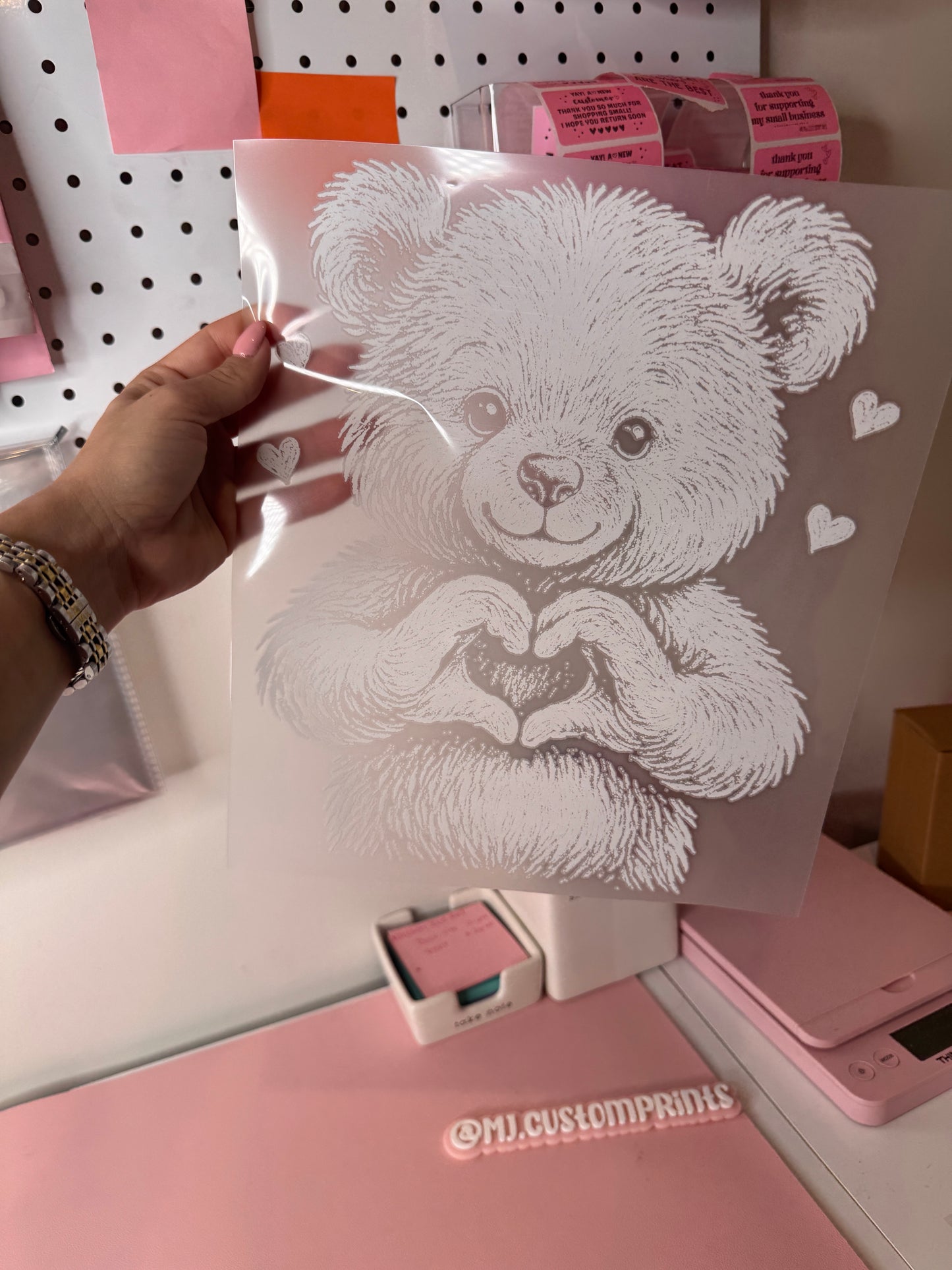 Hearts Bear - Clear Film