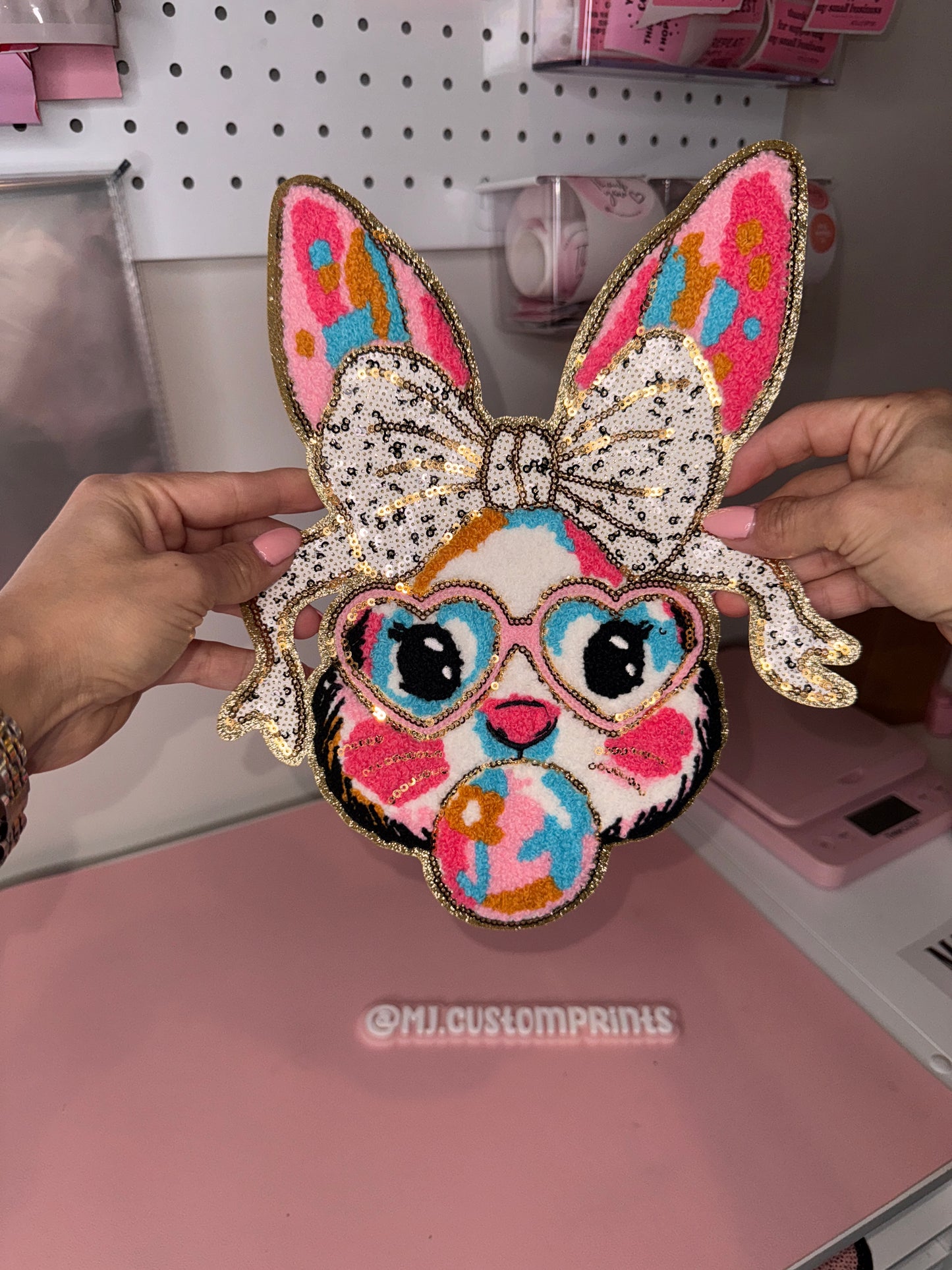 Bubble Gum Bunny - Chenille Patch