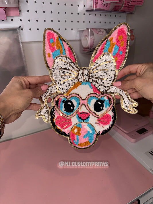 Bubble Gum Bunny - Chenille Patch