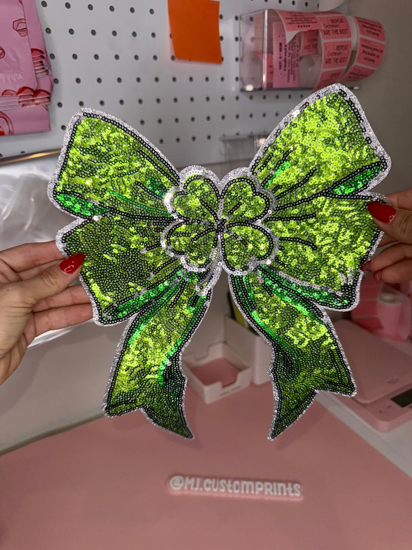 Shamrock Bow - Sequin Patch