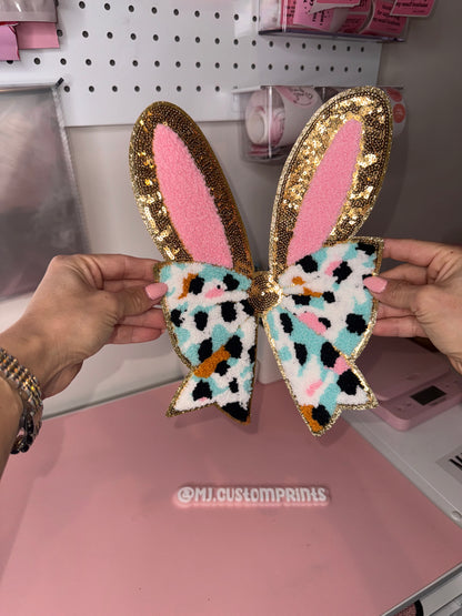 Bunny Bow Ears - Sequin Patch