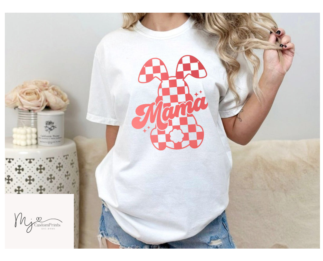 Mama Checkered Bunny - Single Color