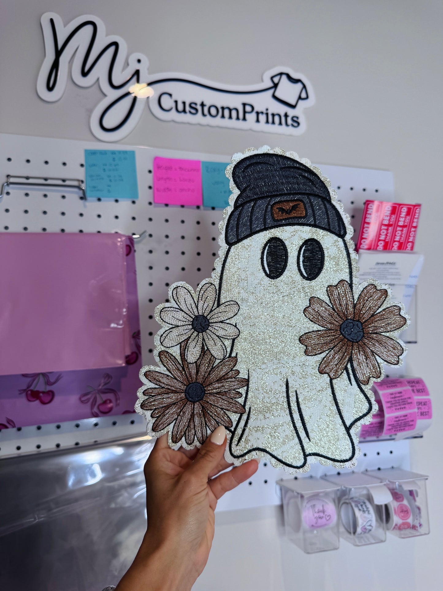 Lace Ghost Embroidered Patch