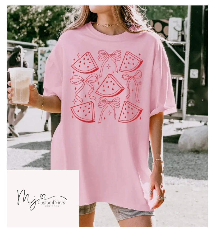 " Bows & Watermelon " - Single Color